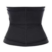 Premium Size S Black Womens Sweat-Enhancing Waist Trainer Belt - Dual Strap Zipper Tummy Control Cincher for Workout & Postpartum Shaping