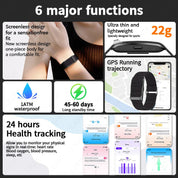 Premium Smart Fitness Bracelet with 24H Heart Rate Black