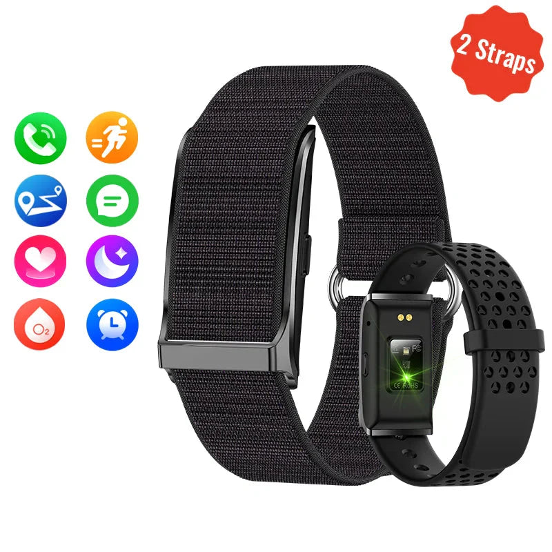 Premium Smart Fitness Bracelet with 24H Heart Rate Black