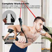 Premium Social Hike Resistance Band Set with Handles - 11pcs Home Workout Kit 4.5-68kg
