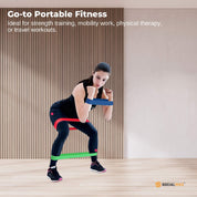 Premium Social Hike Resistance Bands 5-Pack - Anti-Slip Latex Workout Loops 2.3-18.1kg