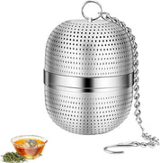 Premium Tea strainer made of stainless steel - Tea filter - Tea strainer made of stainless steel 304 - with chain - Suitable for teacups / teapots / kettles