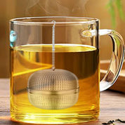 Premium Tea strainer made of stainless steel - Tea filter - Tea strainer made of stainless steel 304 - with chain - Suitable for teacups / teapots / kettles