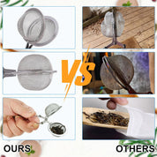 Premium Tea Strainers for Loose Tea, 4 Pack Tea Infuser with Handle Fine Mesh Tea Ball Filter Tea Diffusers Steeper for Loose Leaf Tea, Spices, Seasonings