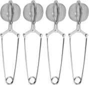 Premium Tea Strainers for Loose Tea, 4 Pack Tea Infuser with Handle Fine Mesh Tea Ball Filter Tea Diffusers Steeper for Loose Leaf Tea, Spices, Seasonings