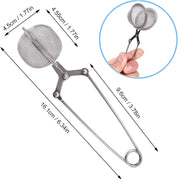 Premium Tea Strainers for Loose Tea, 4 Pack Tea Infuser with Handle Fine Mesh Tea Ball Filter Tea Diffusers Steeper for Loose Leaf Tea, Spices, Seasonings