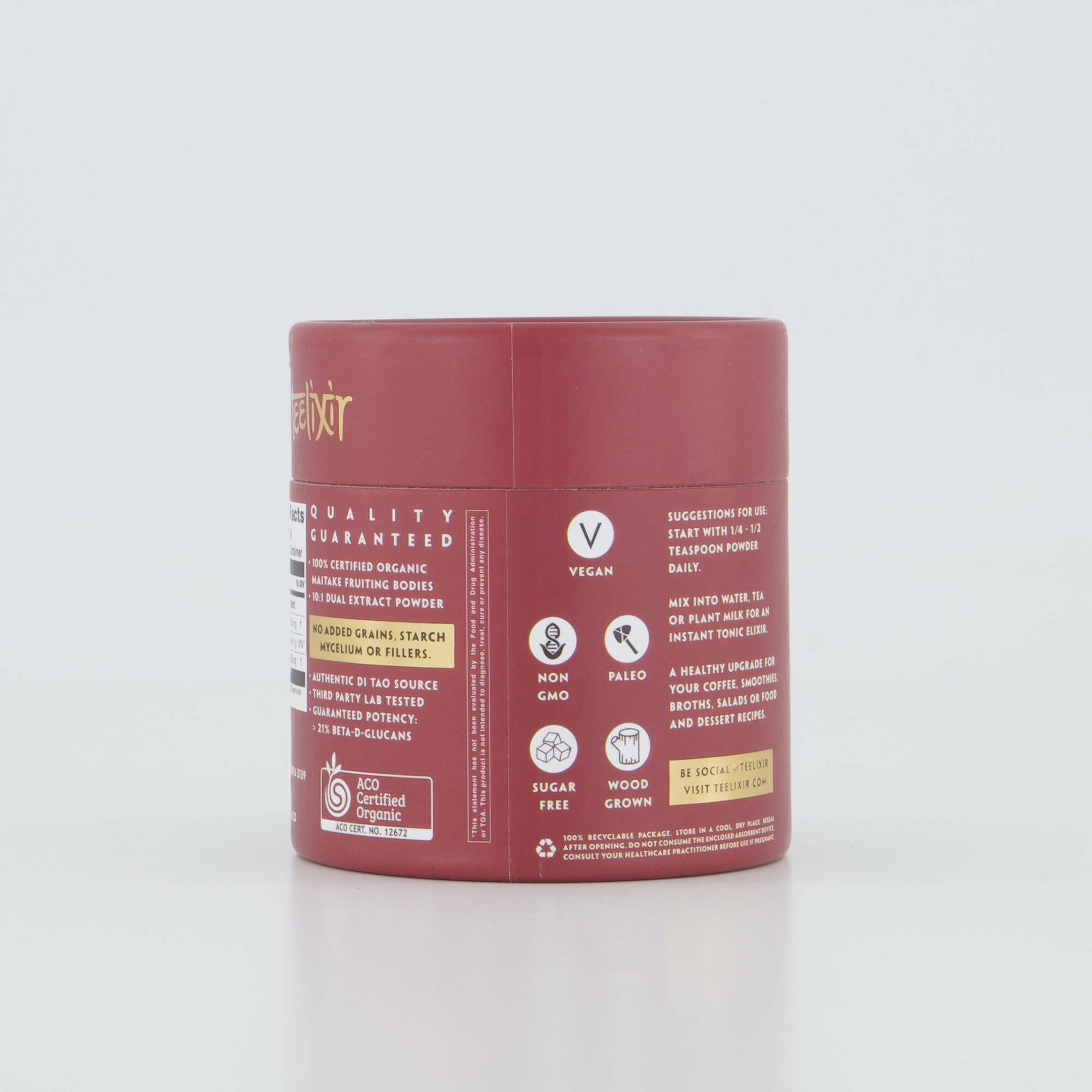 Teelixir Organic Maitake Mushroom 250g - Health & Beauty > Nutrition & Supplements > Vitamins & Supplements