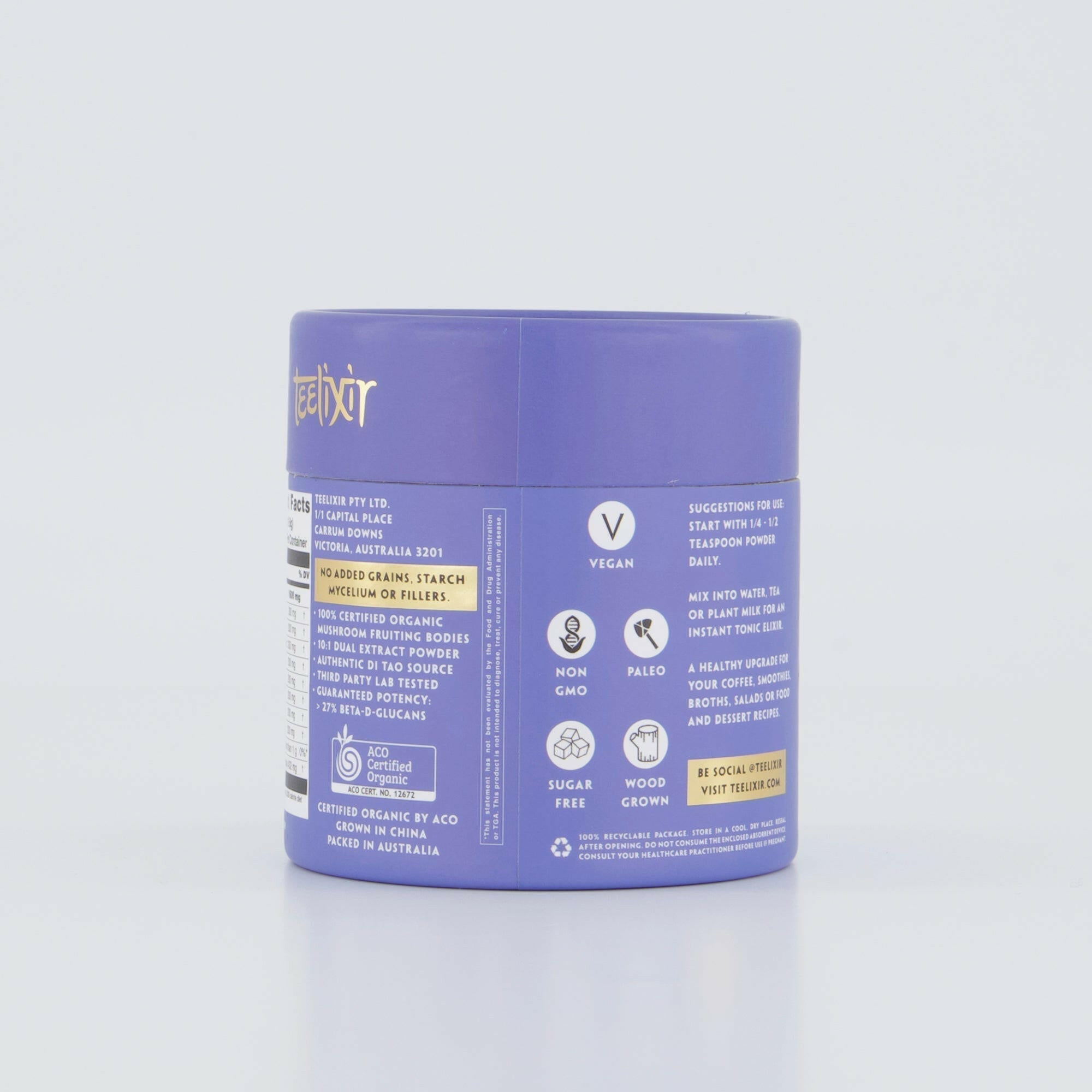 Teelixir Organic Mushroom Immunity 500g - Health & Beauty > Nutrition & Supplements > Vitamins & Supplements