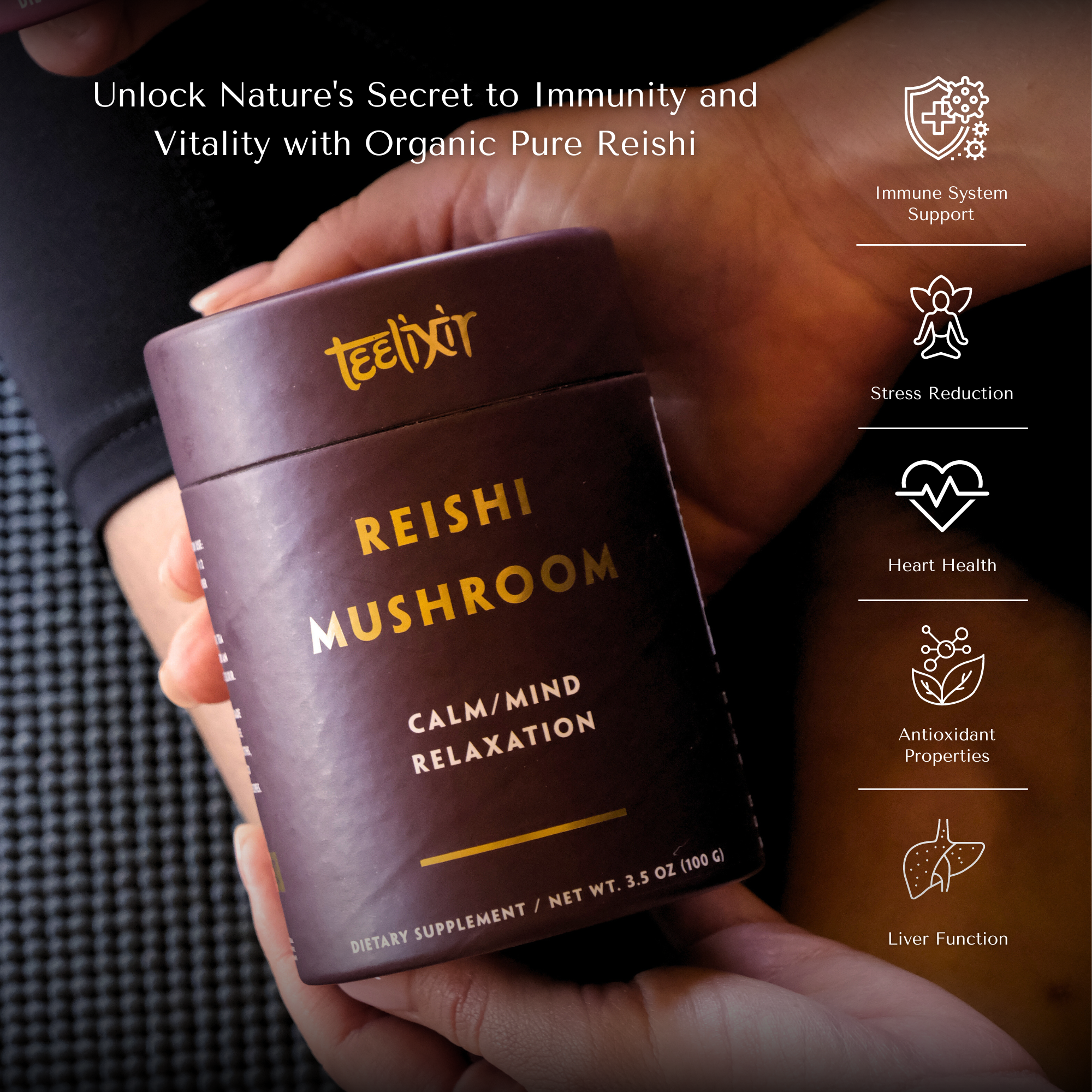 Teelixir Organic Reishi Mushroom 500g - Health & Beauty > Nutrition & Supplements > Vitamins & Supplements
