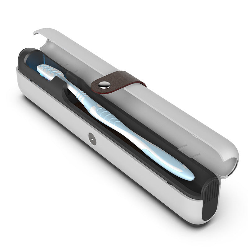 Premium Travel UVC Toothbrush Sanitizer Box - Magnetic Closure, Rechargeable