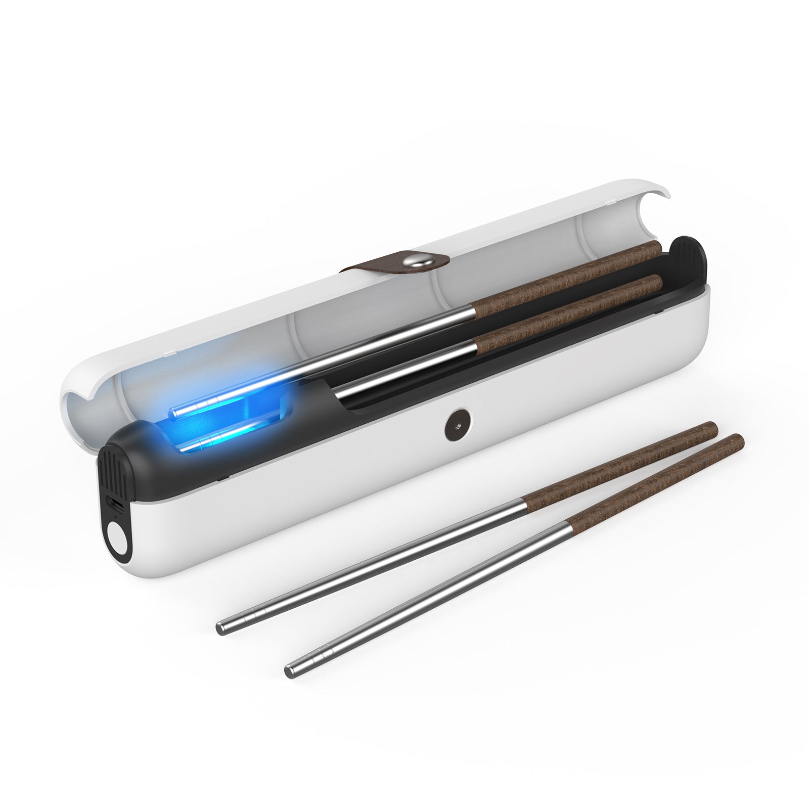 Premium Travel UVC Toothbrush Sanitizer Box - Magnetic Closure, Rechargeable