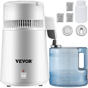 Premium VEVOR Water Distiller Purifier Pure Water Distiller Filters Water Distillation 4L Internal Stainless Steel with Collection Bottle