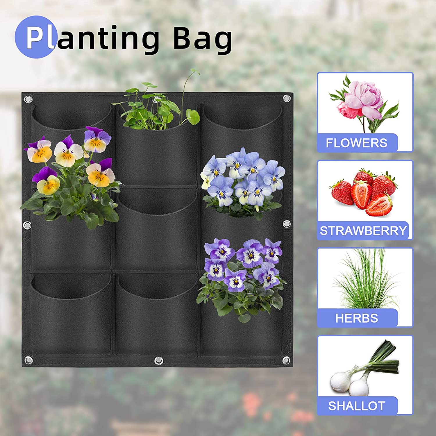 Premium Wall Hanging Planter Planting Grow Bag Vertical Garden
