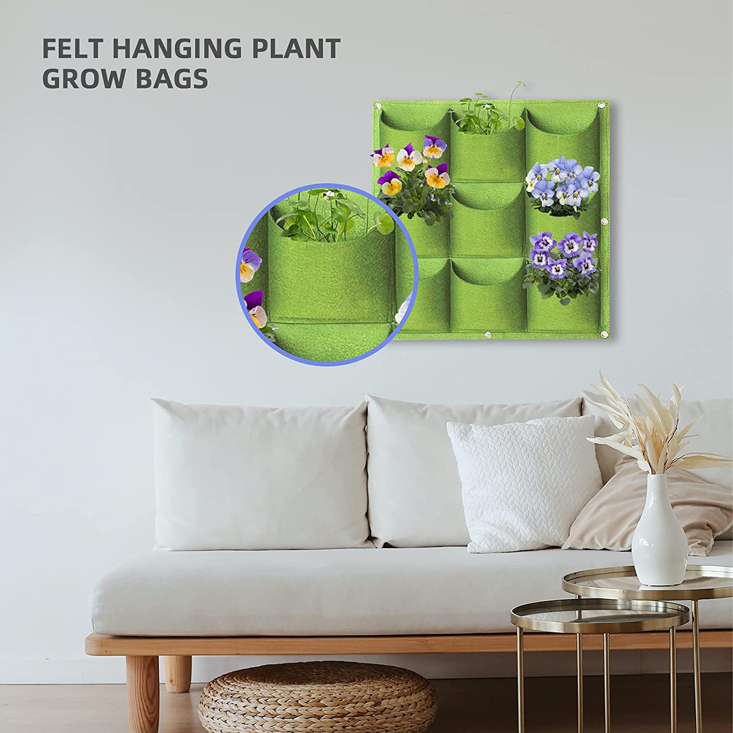 Premium Wall Hanging Planter Planting Grow Bag Vertical Garden