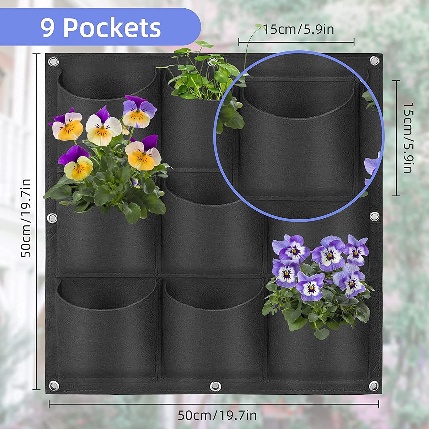 Premium Wall Hanging Planter Planting Grow Bag Vertical Garden