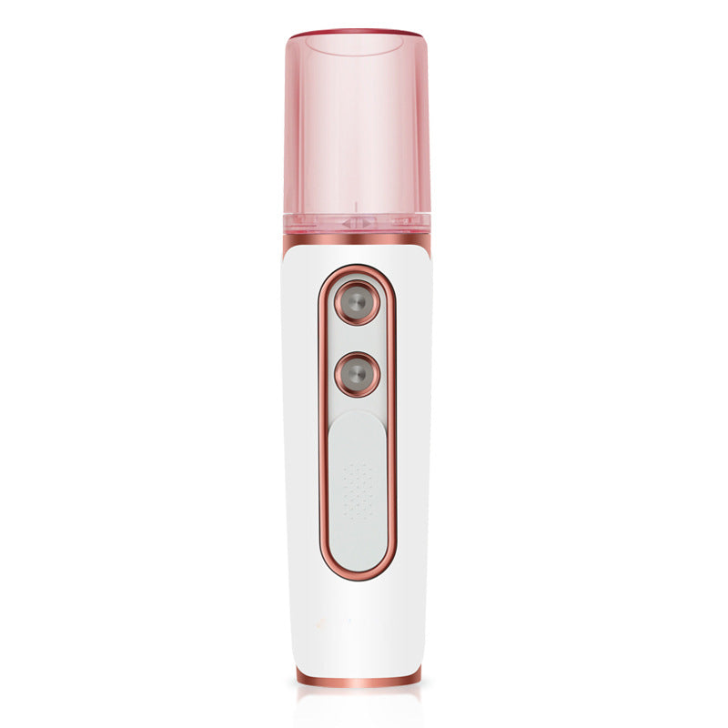 Premium White Dual Nozzle Nano Facial Mister - USB Rechargeable Hydrating Spray