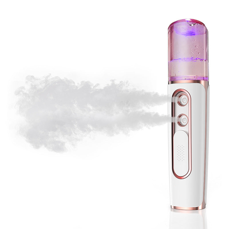 Premium White Dual Nozzle Nano Facial Mister - USB Rechargeable Hydrating Spray