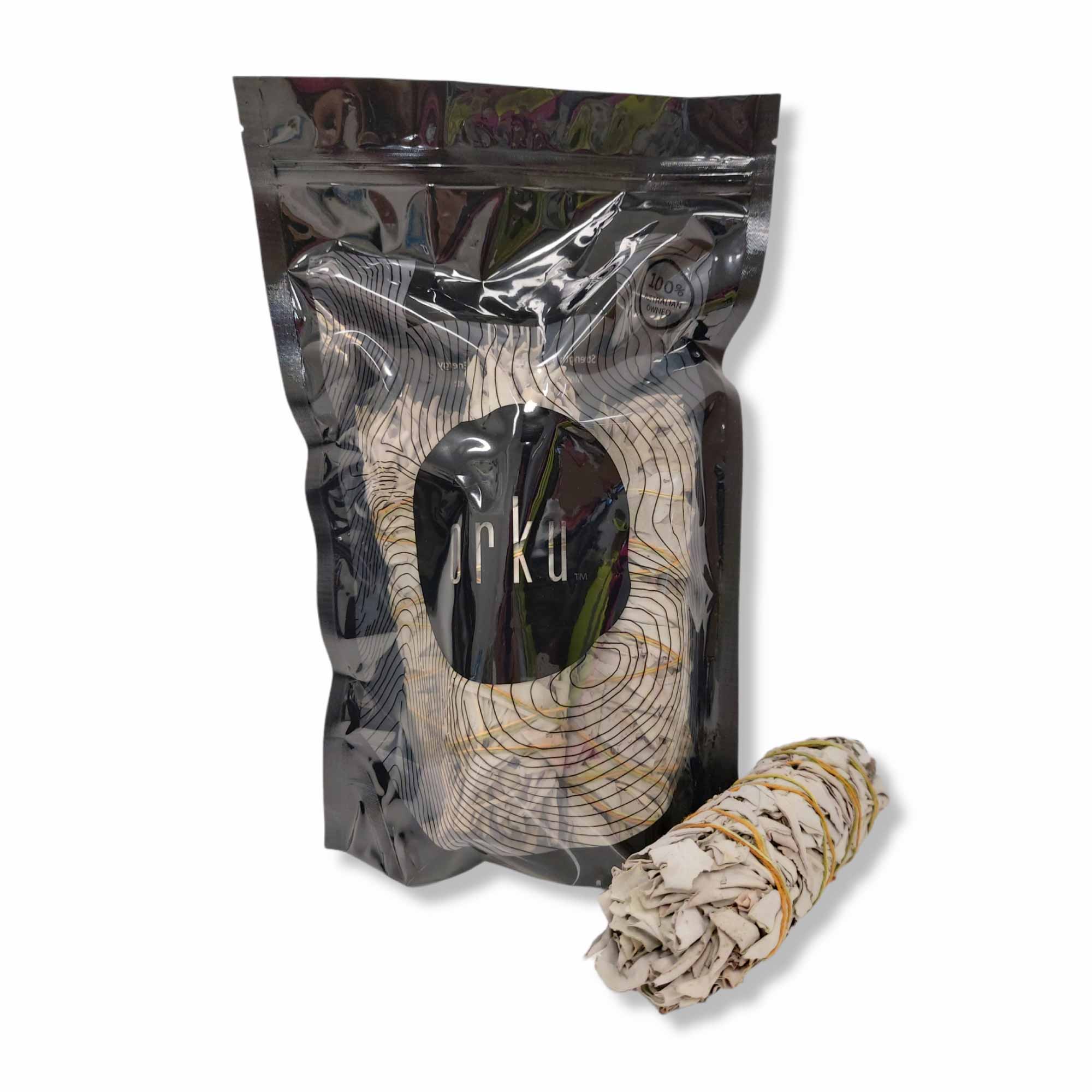 Bundle of white sage wrapped in twine for Californian White Sage Smudge Sticks