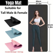 Premium Yoga Mat Dance Mat Sports and Fitness Jump Rope Mat for Men and Women Exercise - Blue