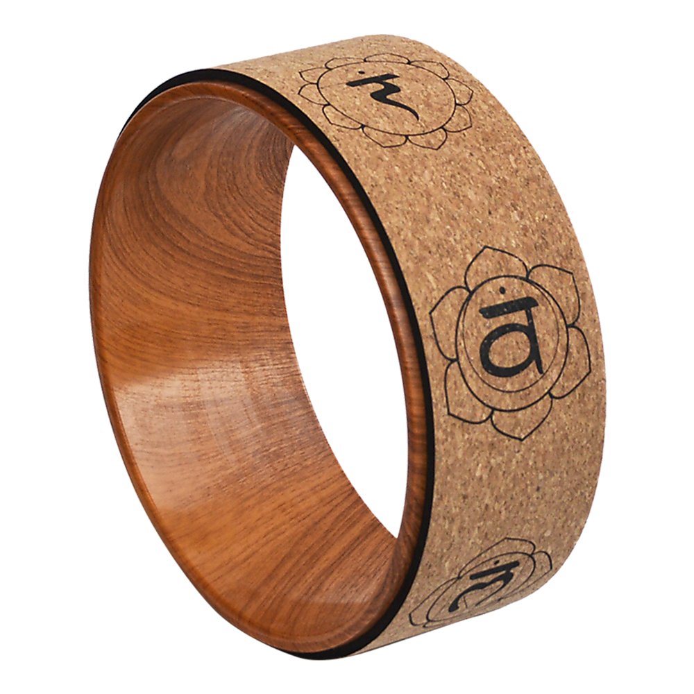 Yoga Pilates Wheel Cork Circle Prop Back Chest Hips Abdomen Stretch Roller - Sports & Fitness > Exercise Gym & Fitness