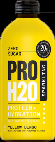 PRO H20 Sparkling Water 20g Protein Hydration Drink Zero Sugar - Yellow Dingo