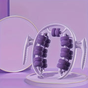 Purple 3D Water-Drop & 26-Wheel Premium Yoga Massage Roller: Deep Muscle Relaxation and Body Shaping in One Portable Tool