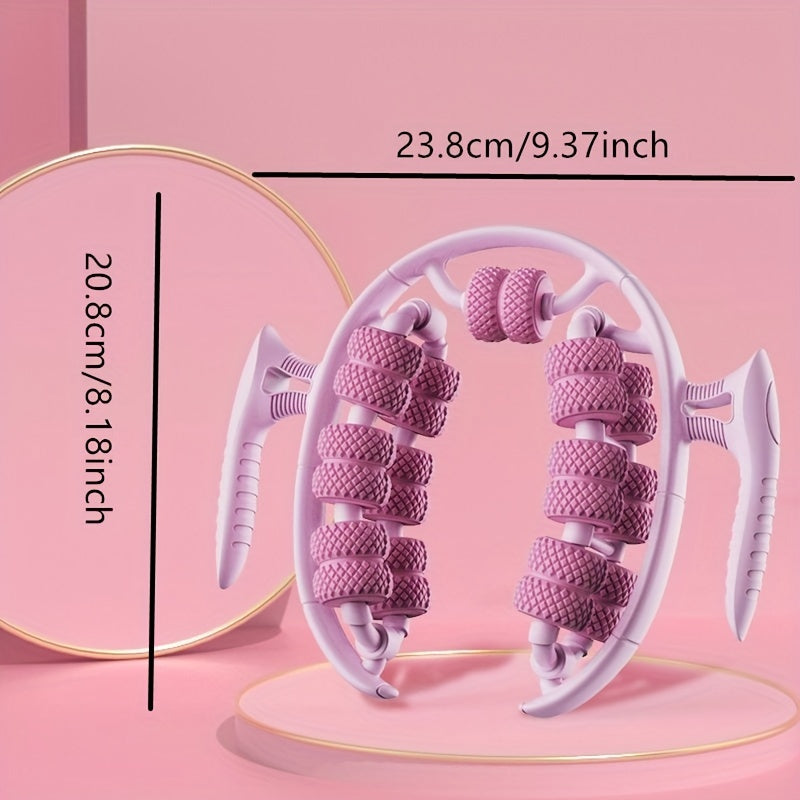 Purple 3D Water-Drop & 26-Wheel Premium Yoga Massage Roller: Deep Muscle Relaxation and Body Shaping in One Portable Tool