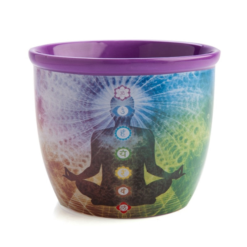 rainbow seven chakras smudging bowl