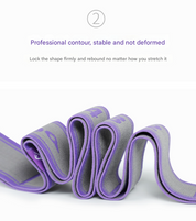 Purple 9-Loop Premium Yoga Stretch Strap - Numbered Band for Flexibility and Physical Therapy