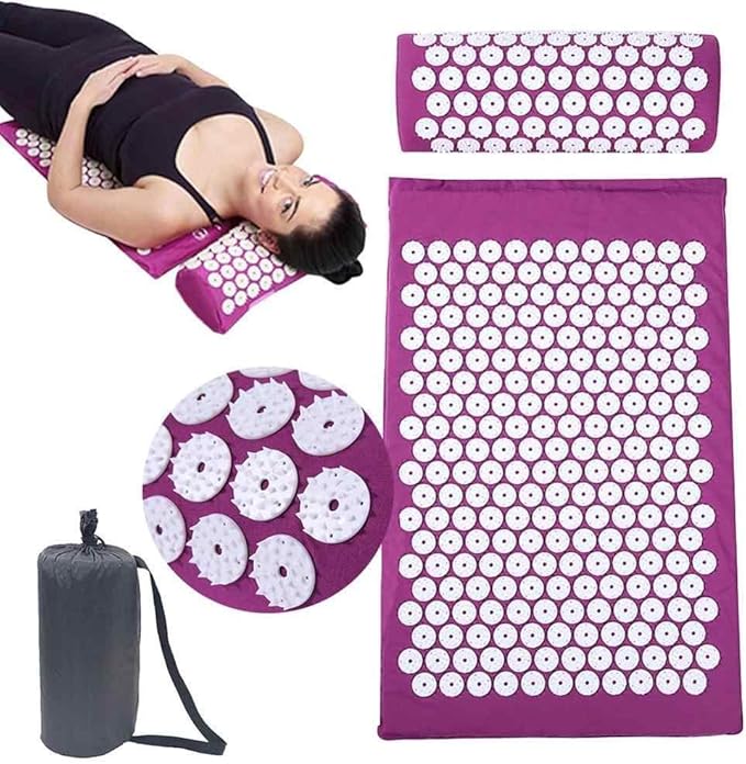 Purple Massage Acupressure Mat Yoga Sit Lying Mats Pain Stress Soreness Relax AU NEW