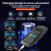 Rechargeable 3-in-1 EMS TENS Microcurrent Massager - Dual Channel 9 Modes Pain Relief Stimulator with 4 Pairs