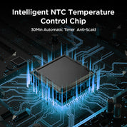 Rechargeable Electric Heating Ankle Brace with Vibration Massage - 5 Heat Levels & 3 Massage Modes(Grey)