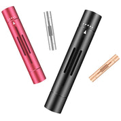 Red Mini Car Air Vent Perfume Freshener with 6 Scent Refills Aluminum Alloy Aromatherapy