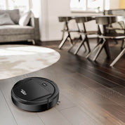 Robot Vacuum Cleaner, 4 in 1 Ultra Thin Low Operation Intelligent Sweeping Mopping Robot,for Hard Floor, Pet Hair and Low-Piled Carpet,Quiet,Integral Memory Multiple Cleaning Modes Vacuum Black