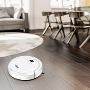 Robot Vacuum Cleaner, 4 in 1 Ultra Thin Low Operation Intelligent Sweeping Mopping Robot,for Hard Floor, Pet Hair and Low-Piled Carpet,Quiet,Integral Memory Multiple Cleaning Modes Vacuum White
