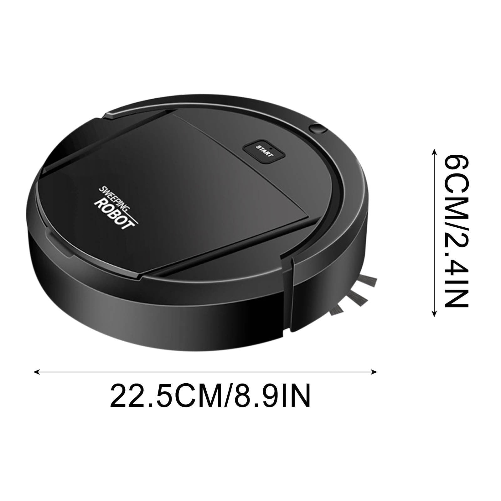 Robot Vacuum Cleaner, 4 in 1 Ultra Thin Low Operation Intelligent Sweeping Mopping Robot,for Hard Floor, Pet Hair and Low-Piled Carpet,Quiet,Integral Memory Multiple Cleaning Modes Vacuum Black
