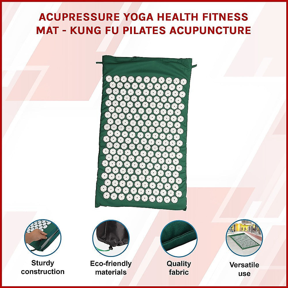 Acupressure Yoga Health Fitness Mat - Kung Fu Pilates Acupuncture - Sports & Fitness > Exercise Gym & Fitness > Yoga &