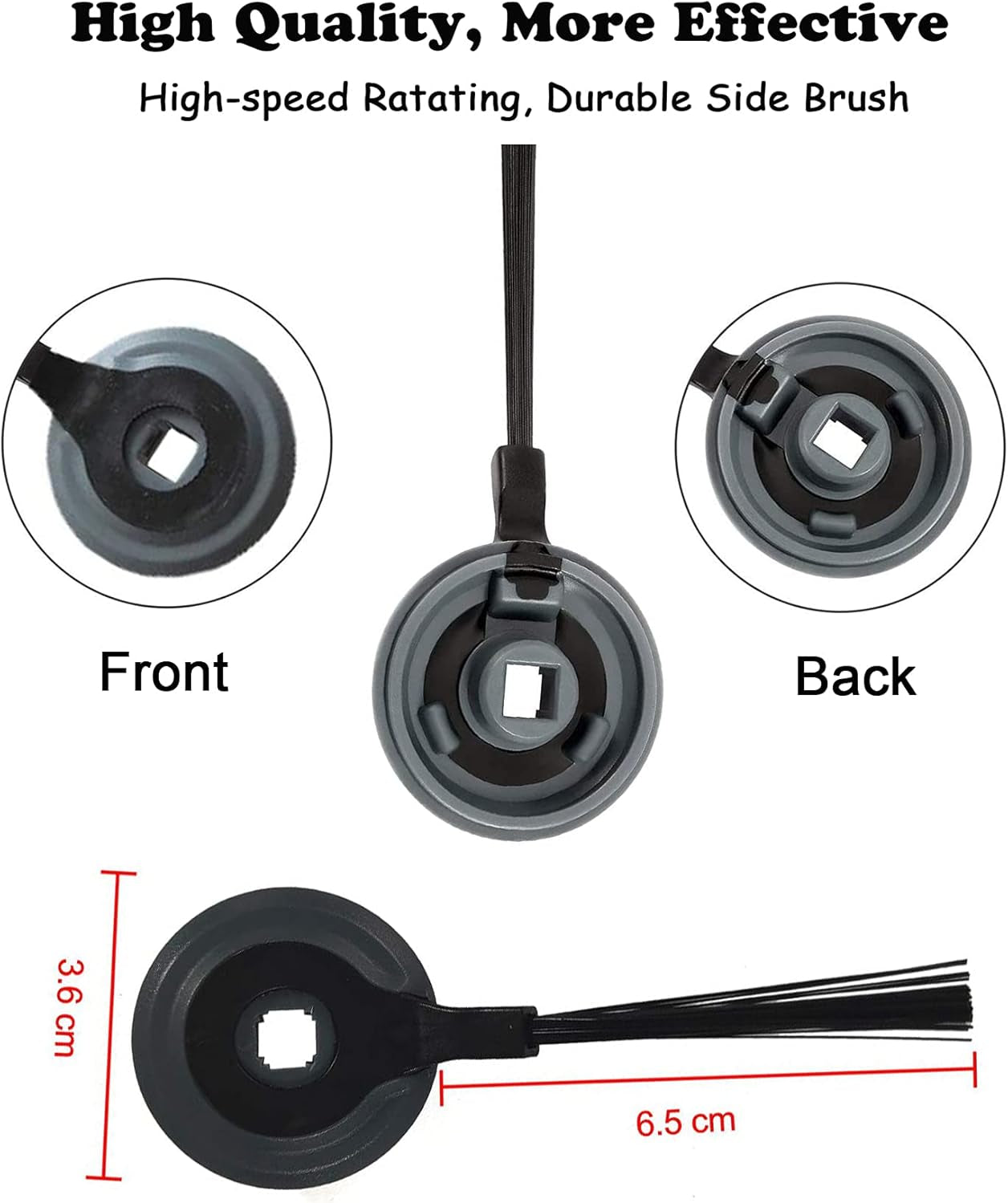 Side Brush for Shark ION Robot Vacuum AV751 AV752 AV753 RV850 RV850BRN RV850WV S87 RV700_N RV720_N RV750_N Robot Vacuum Cleaner Accessory -6 Pack