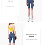 Size L True Navyl Seamless High-Waisted Yoga Shorts for Women - Tummy Control & Butt Lifting Fitness Shorts