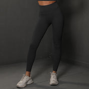 Size M Black Seamless High-Waisted Premium Yoga Pants for Women - Lift Workout Leggings for Running, Gym, and Fitness