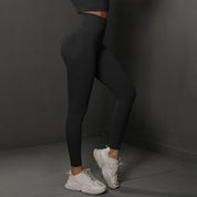 Size M Black Seamless High-Waisted Premium Yoga Pants for Women - Lift Workout Leggings for Running, Gym, and Fitness