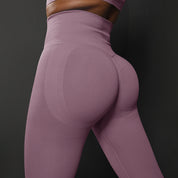 Size M Light Purple Seamless High-Waisted Premium Yoga Pants for Women - Lift Workout Leggings for Running, Gym, and Fitness