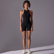 Size S Black High-Impact Seamless Bodysuit - Nude Feel Yoga & Fitness Romper - Sports & Fitness > Exercise Gym &