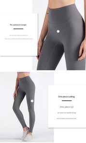 Size S Rose Pink High-Waisted Seamless Premium Yoga Pants for Women - Tummy Control, Butt Lifting & Back Waistband Pocket