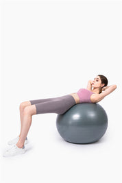 Size S Titanium Grey Seamless High-Waisted Premium Yoga Shorts for Women - Tummy Control & Butt Lifting Fitness Shorts