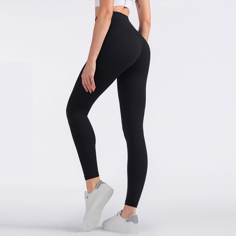 Size XL Black High-Waisted Seamless Premium Yoga Pants for Women - Tummy Control, Butt Lifting & Back Waistband Pocket