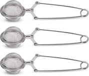 Snap Ball Tea Strainer,  3 Pack Premium Stainless Steel Tea Infuser with Handle for Loose Leaf Tea Fine Mesh Tea Balls Filter Infusers