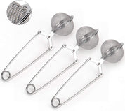 Snap Ball Tea Strainer,  3 Pack Premium Stainless Steel Tea Infuser with Handle for Loose Leaf Tea Fine Mesh Tea Balls Filter Infusers