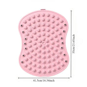 Soft TPE Foot Massage Mat Non-Slip Comfort Pad for Home Bathroom Use - Blue