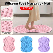 Soft TPE Foot Massage Mat Non-Slip Comfort Pad for Home Bathroom Use - Purple